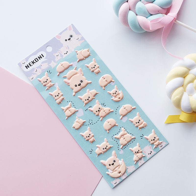 Sticker Sheet Stickers 3D Foam Puffy Animals (NEKONI)