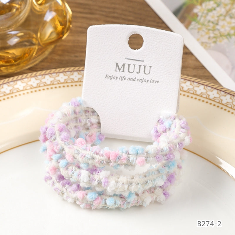 3-Piece Set Gradient Plush Scrunchie