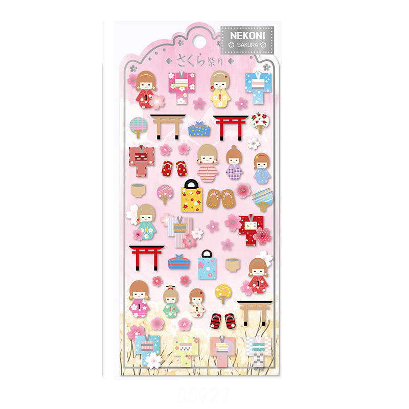 Sticker Sheet Stickers Sakura (NEKONI)