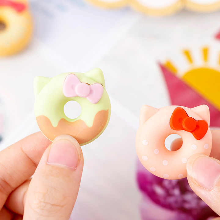 Viskelærsett Kitty Donut 6stk