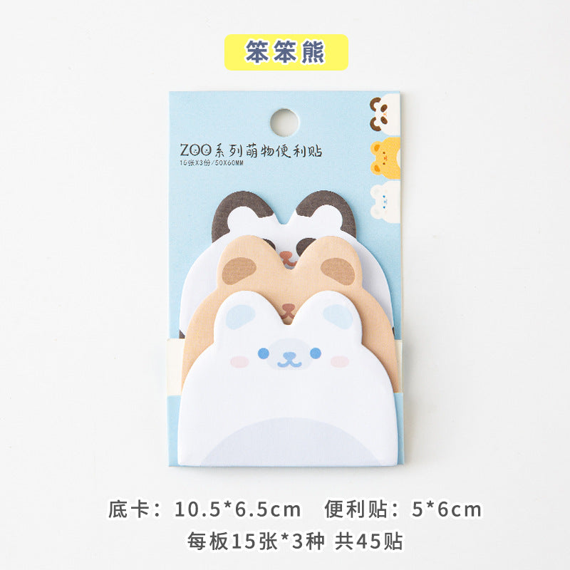 Sticky Notes Cute Animal Face 45-ark