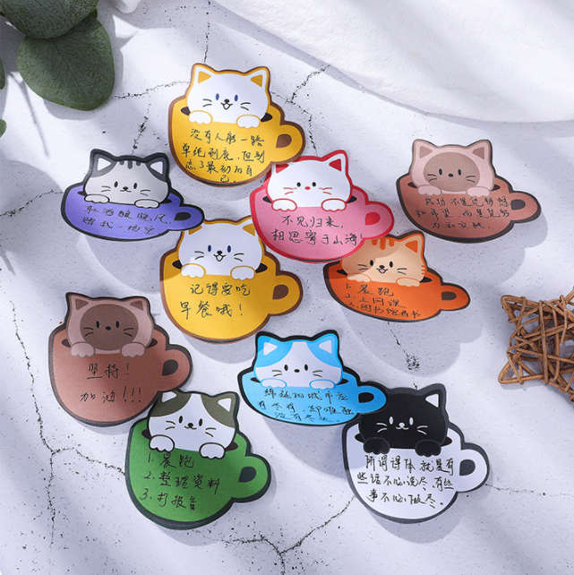 Sticky Notes Cute Cup Cat 30-ark