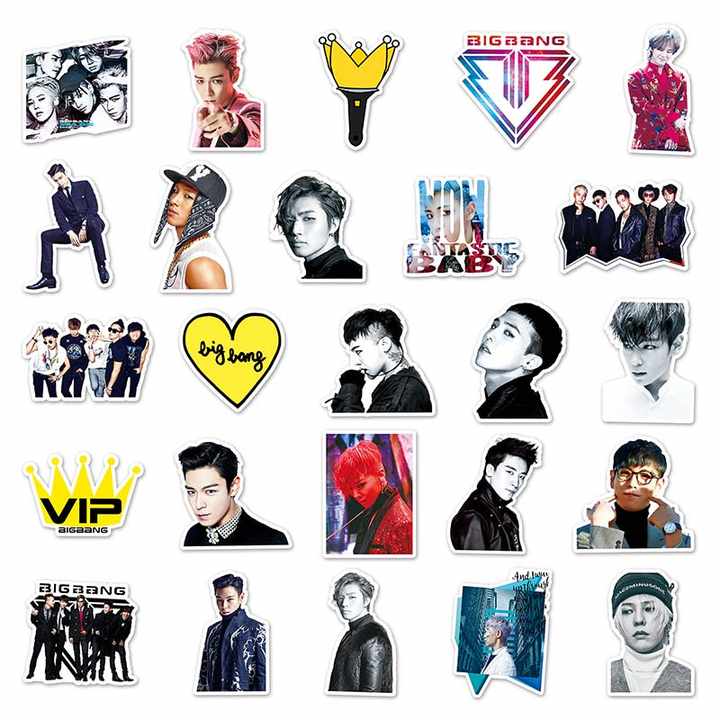 Sticker Flakes Korean Boy Group Bigbang