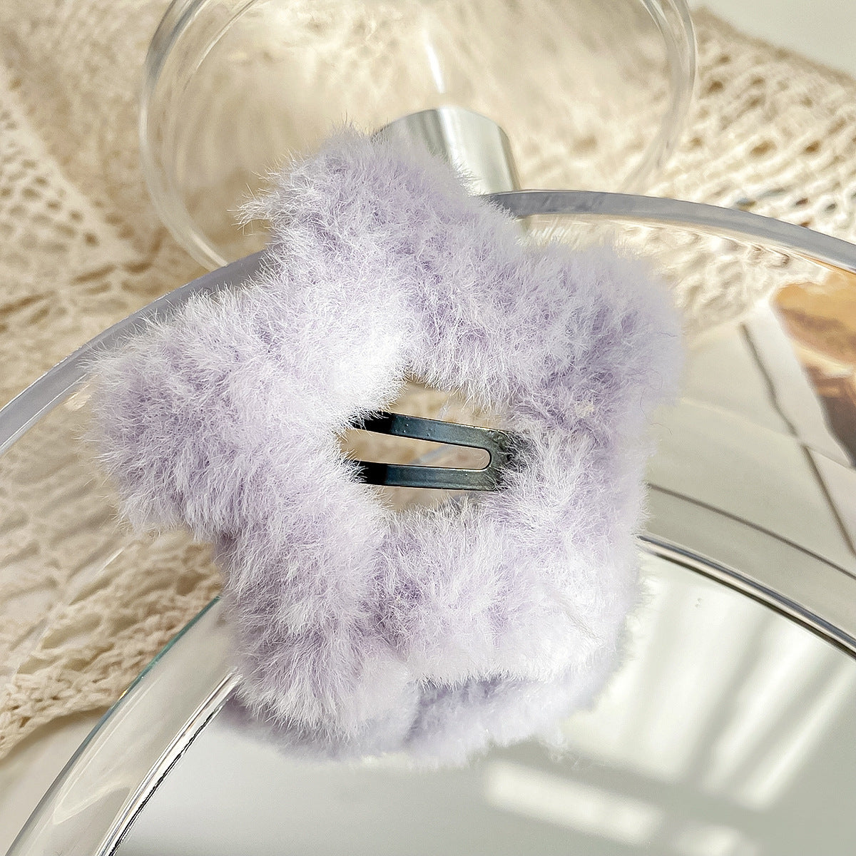 Hårspenne Fluffy Star 6.5cm