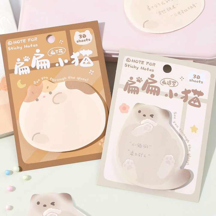 Sticky Notes Chubby Kitten 30-ark