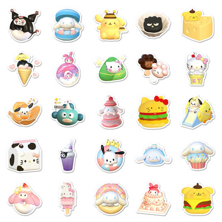 Sticker Flakes Food Sanrio