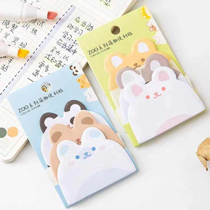 Sticky Notes Cute Animal Face 45-ark
