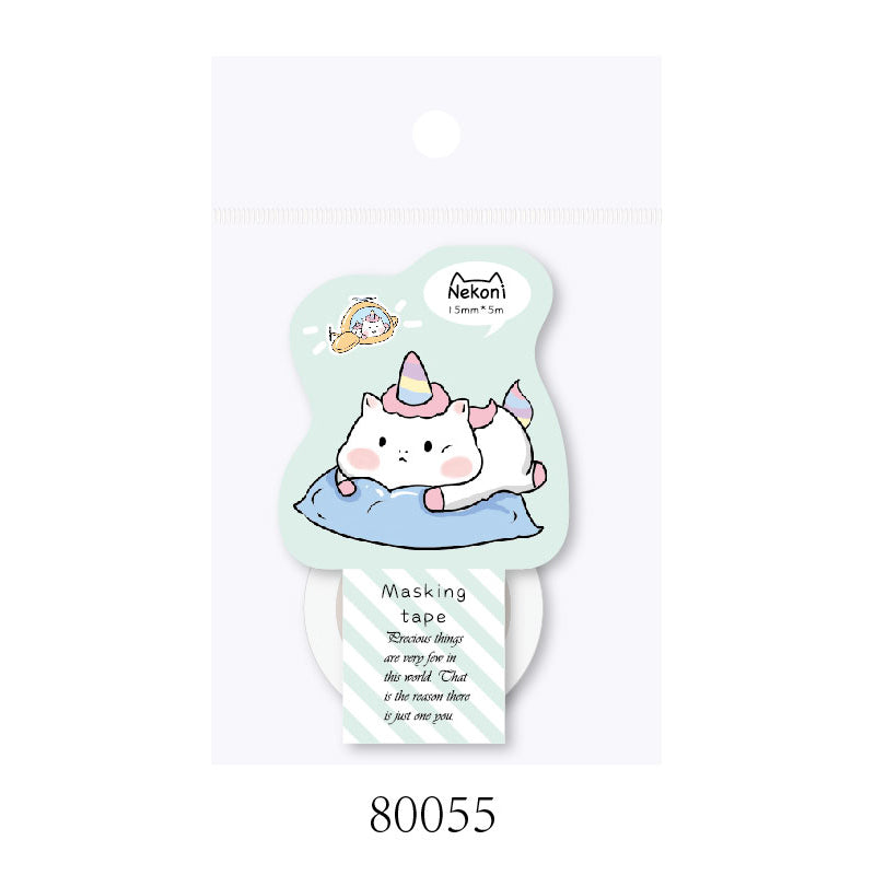 Washi Tape Masking Tape Cute Animals (NEKONI)