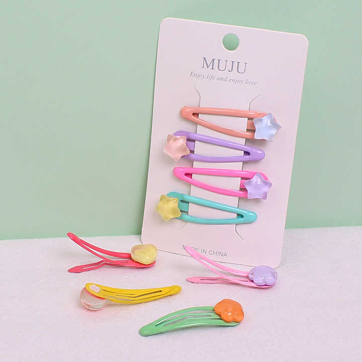 4-Pakning Fargrike Hårspenner