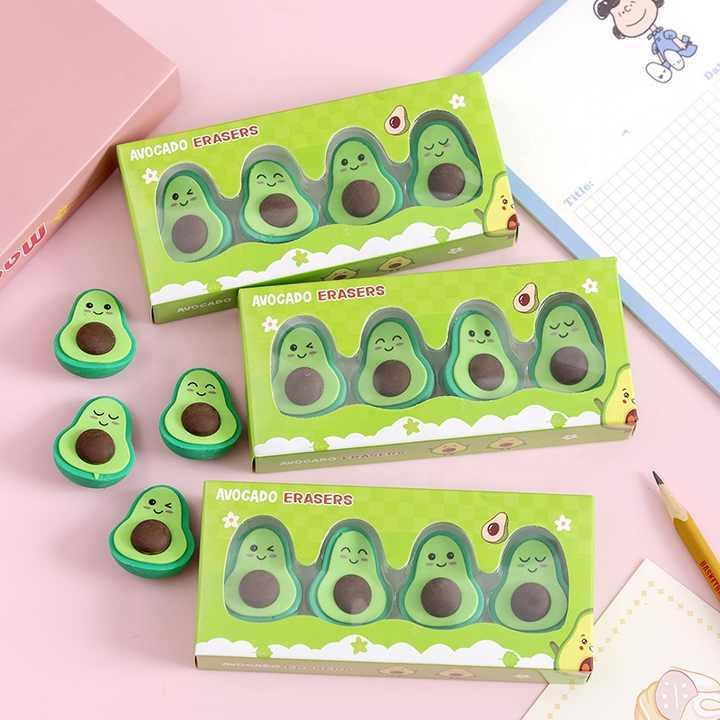 Viskelærsett Avocado 4stk