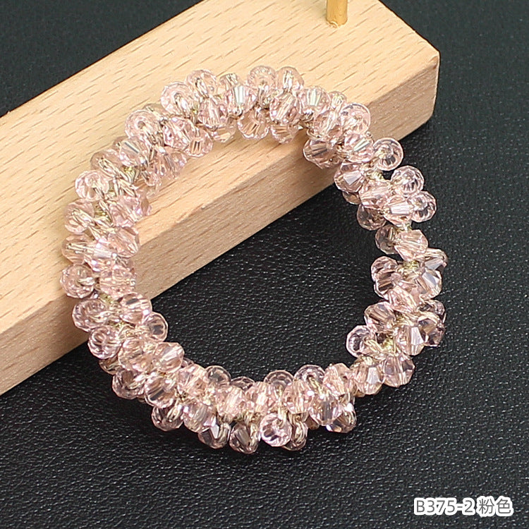 Hårstrikk Crystal Beads 5cm