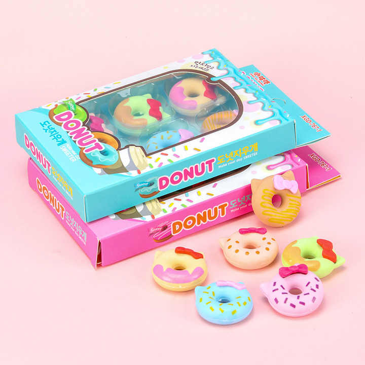 Viskelærsett Kitty Donut 6stk