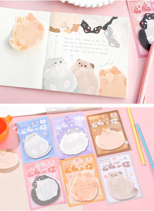 Sticky Notes Chubby Kitten 30-ark
