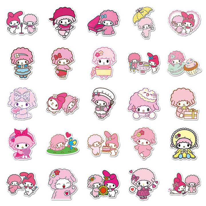 Sticker Flakes My Sweet Piano Sanrio