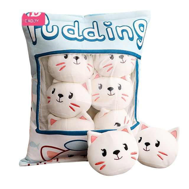 Plushy Bag Pudding Kittens 43cm