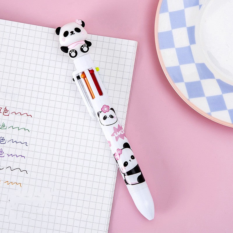 6 Farger Kulepenn 0.5mm Panda