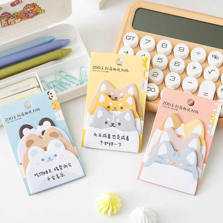 Sticky Notes Cute Animal Face 45-ark