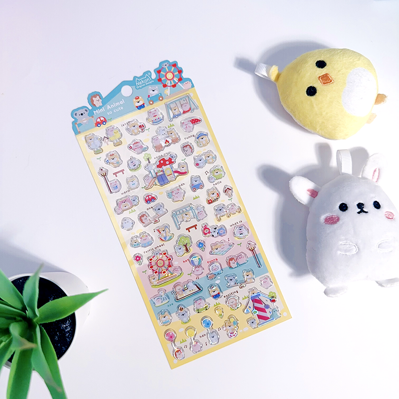 Sticker Sheet Stickers 3D Animals (NEKONI)