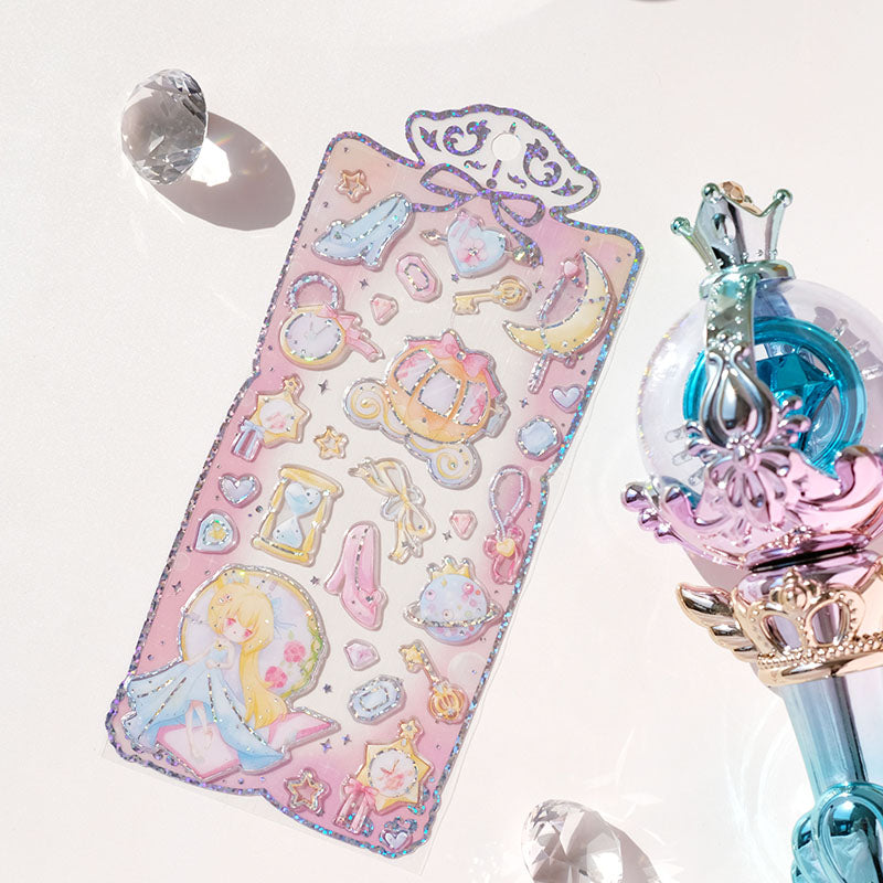 Sticker Sheet Stickers Crystal Puffy Princess (NEKONI)