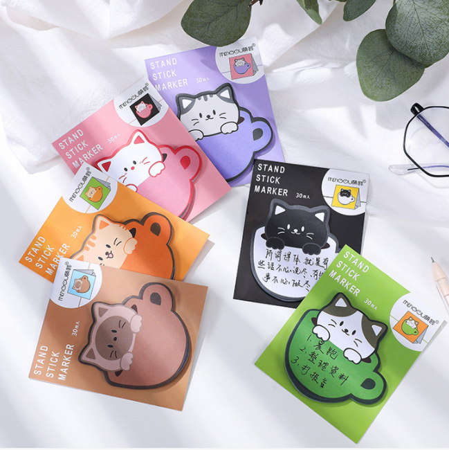 Sticky Notes Cute Cup Cat 30-ark