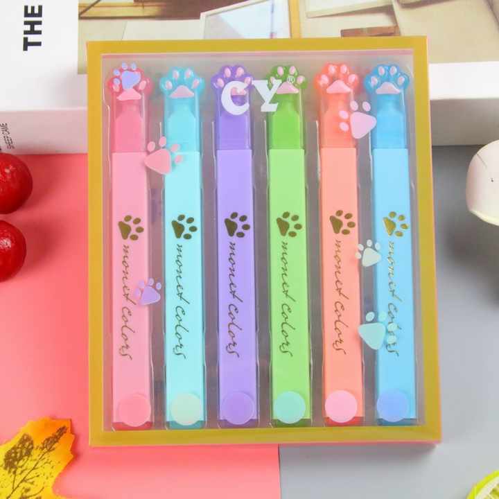 Markeringstusj Kattepote 6 Pastelfarger