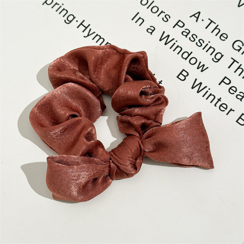 Scrunchie Silky Satin w/Bowknow 10cm