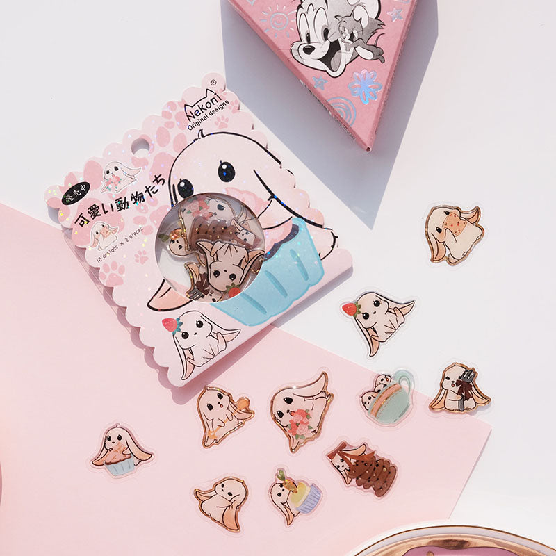Flak Klistremerke Kawaii Dobutsutachi Cute Animals (NEKONI)