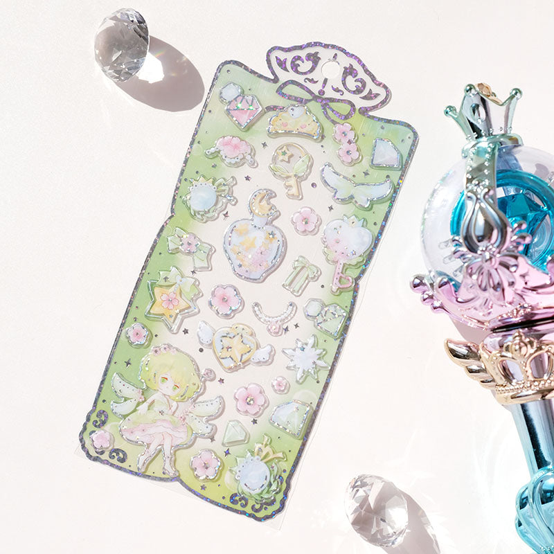 Sticker Sheet Stickers Crystal Puffy Princess (NEKONI)