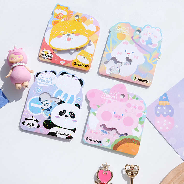 Flak Klistremerke Glitter Animals (Nekoni)