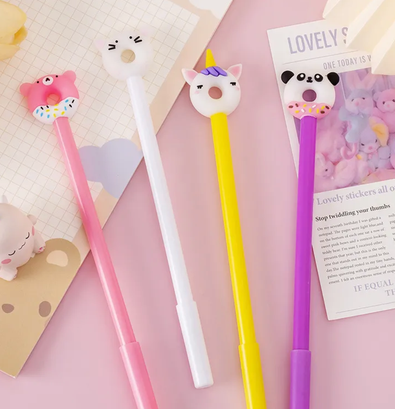 Gelpen 0.5mm Kawaii Donut Animals