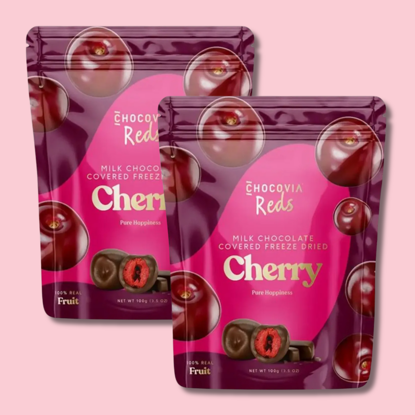 Freeze Dried Cherry & Milk Chocolate 100g (CHOCOVIA)