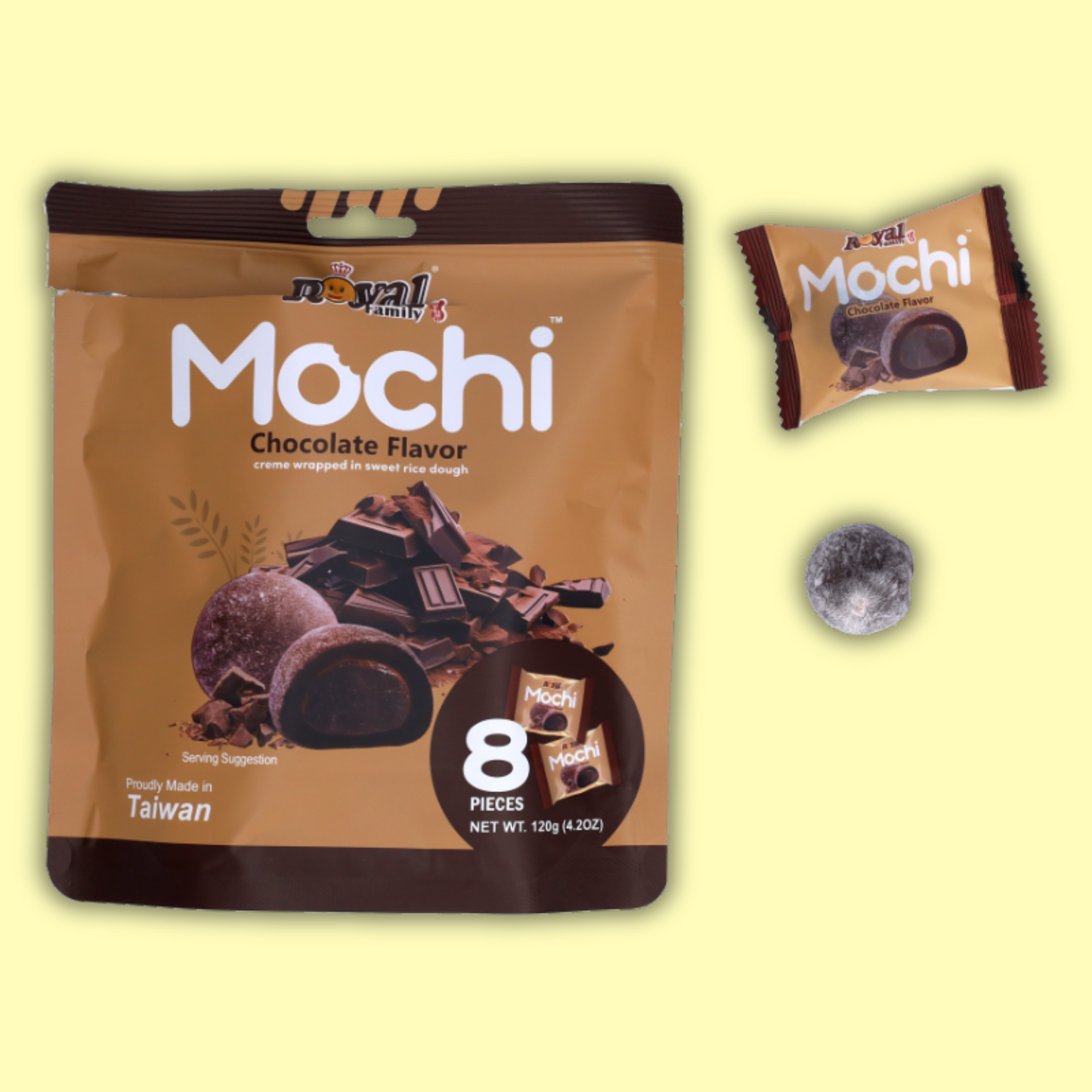 Mochi Strawberry Chocolate 120g 8stk (ROYAL FAMILY)