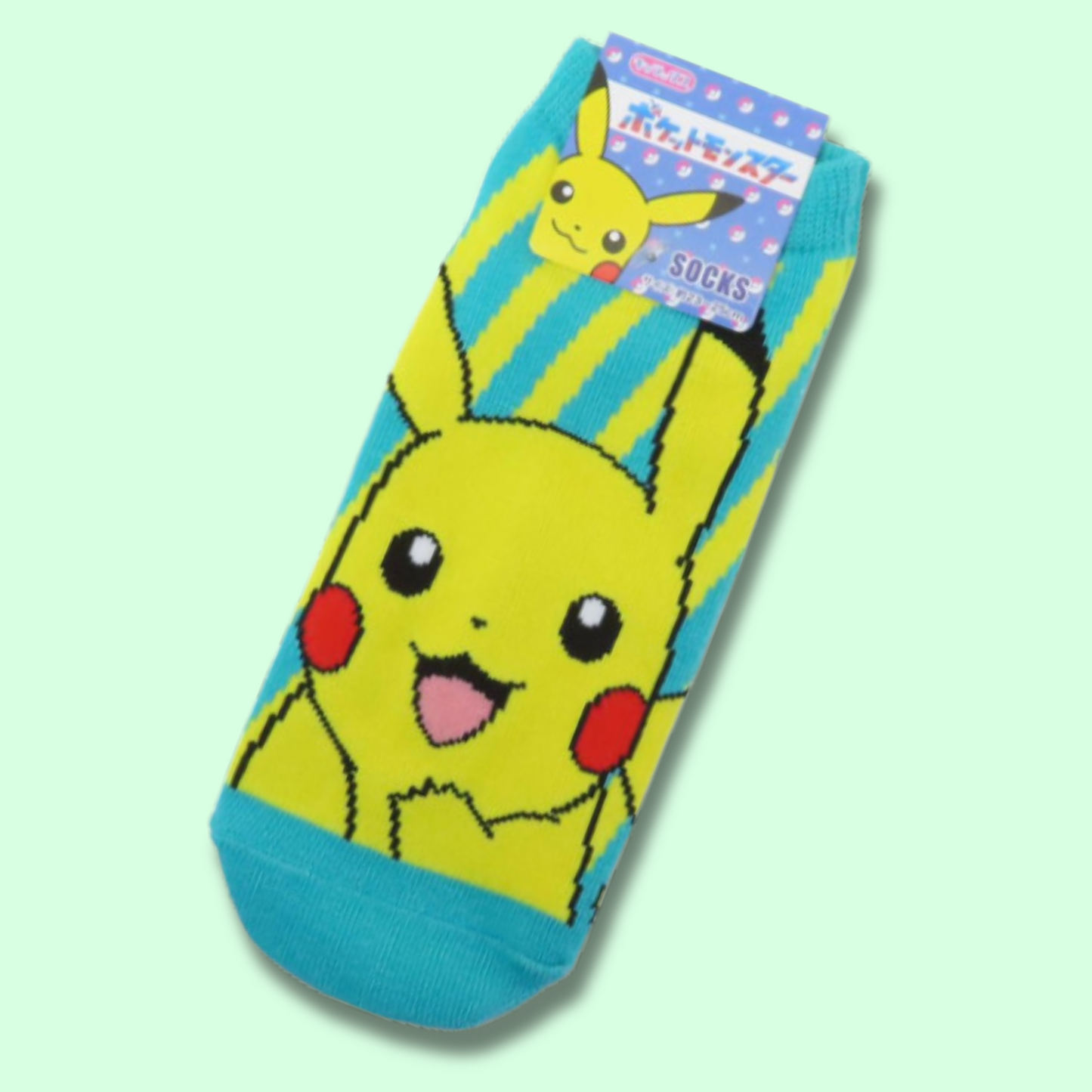 Pokemon Socks Pikachu Stripe EUR 38-40 (ENSKY)