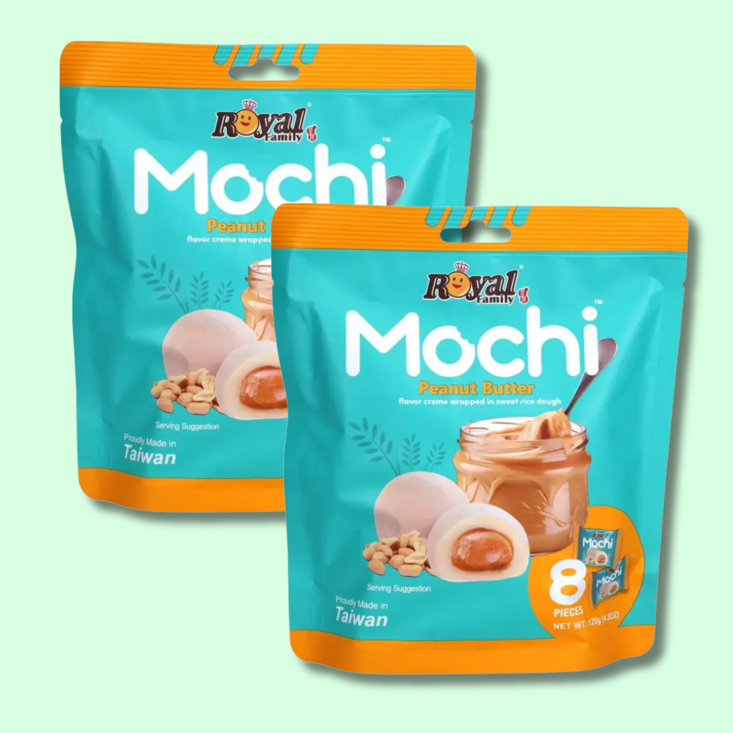 Mochi Peanut Butter 120g 8stk (ROYAL FAMILY)