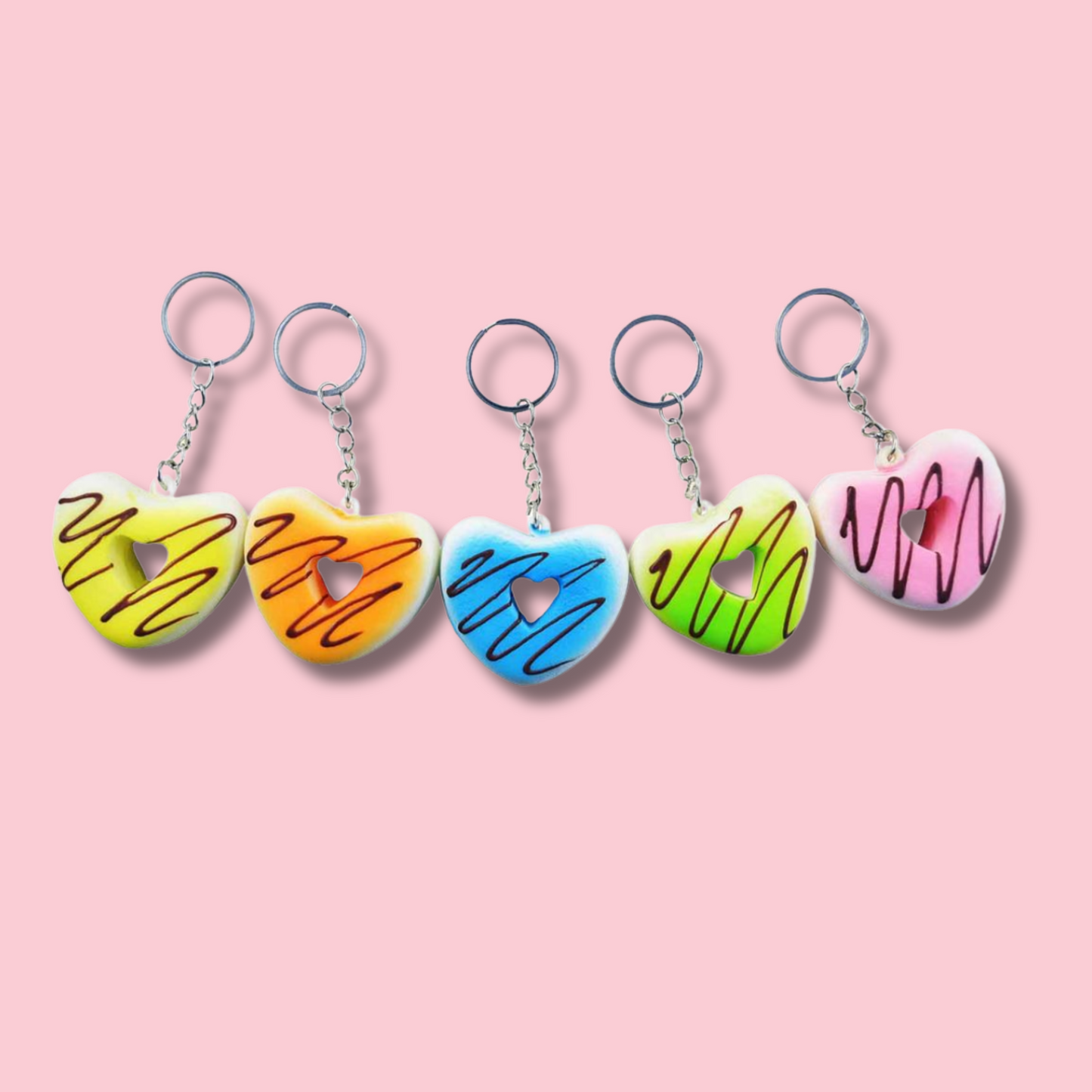 Squishy Keychain Heart Donut