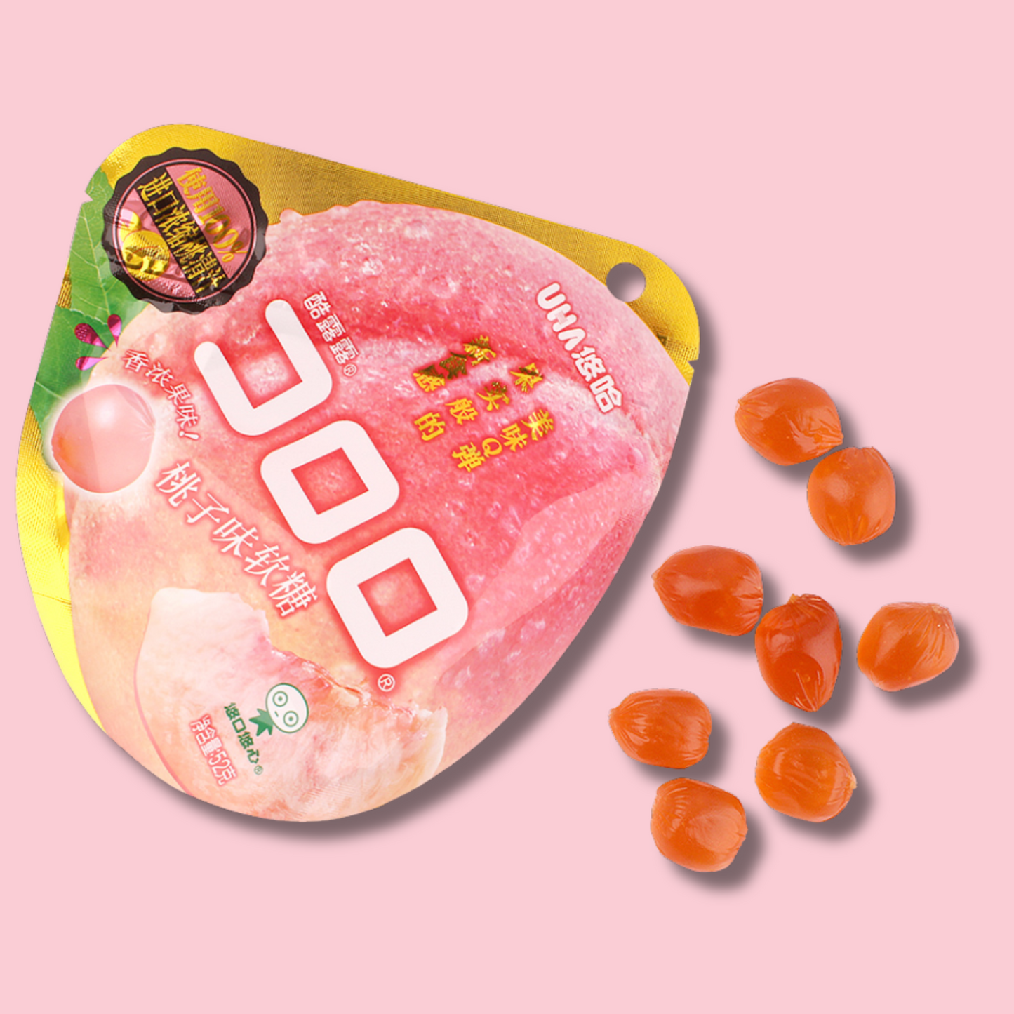 Kororo Peach Fruit Juice Gummy 40g (UHA)