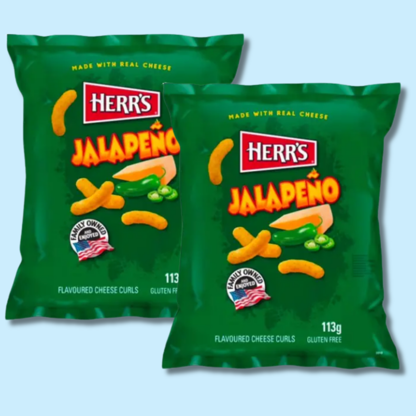 Jalapeno Cheese Curls 113g (Herr's) DATOVARE
