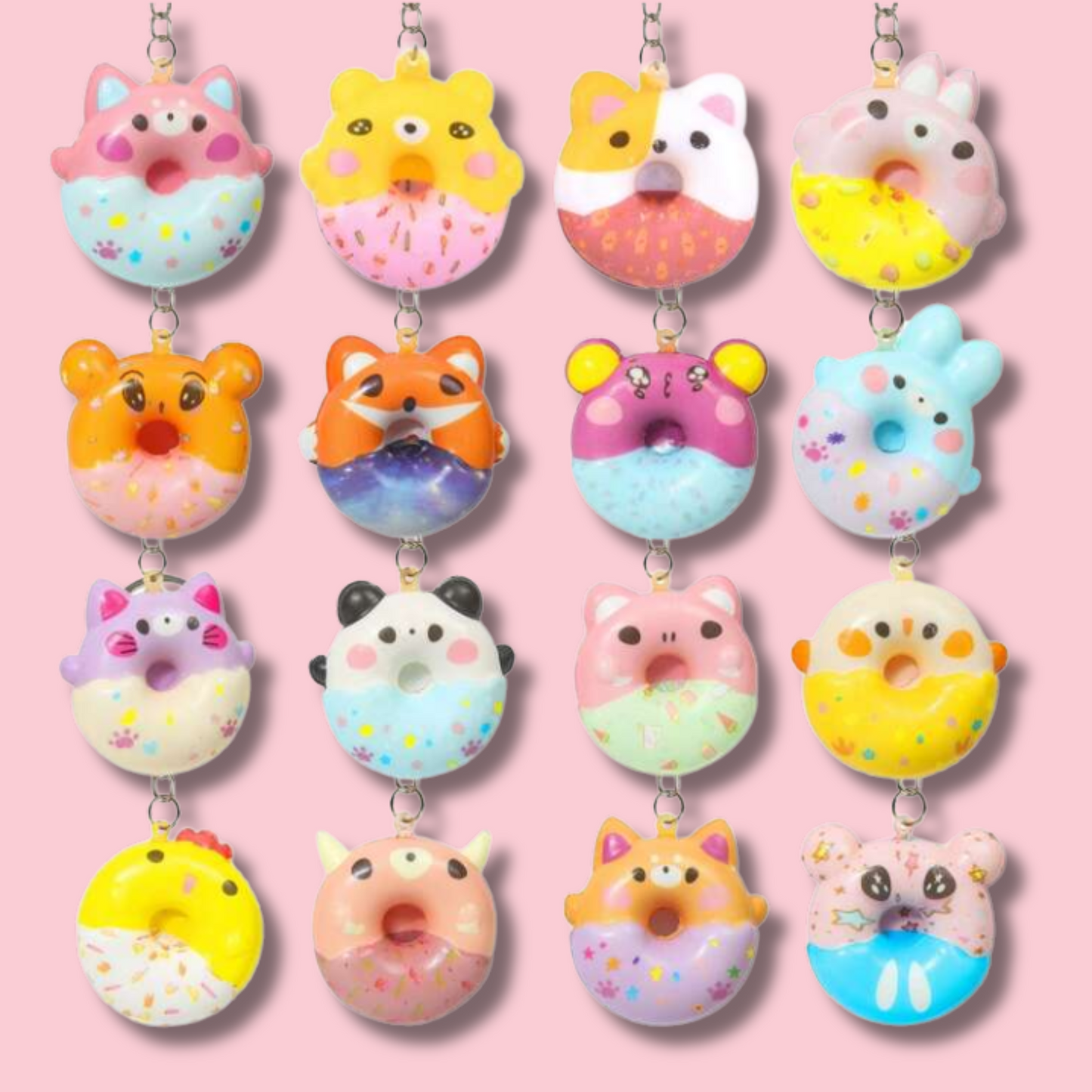 Squishy Keychain Animal Donut