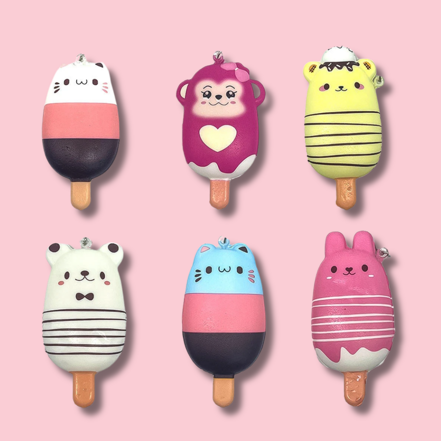Squishy Keychain Animal Popsicle