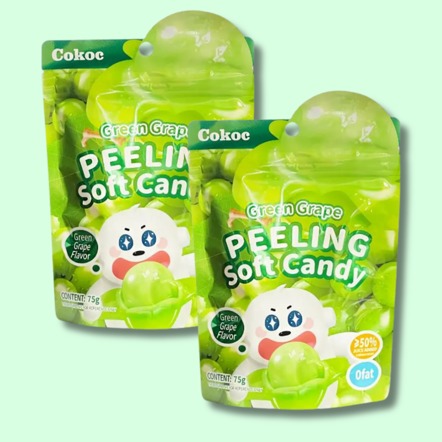 Peelable Soft Candy Green Grape 75g (COKOC)