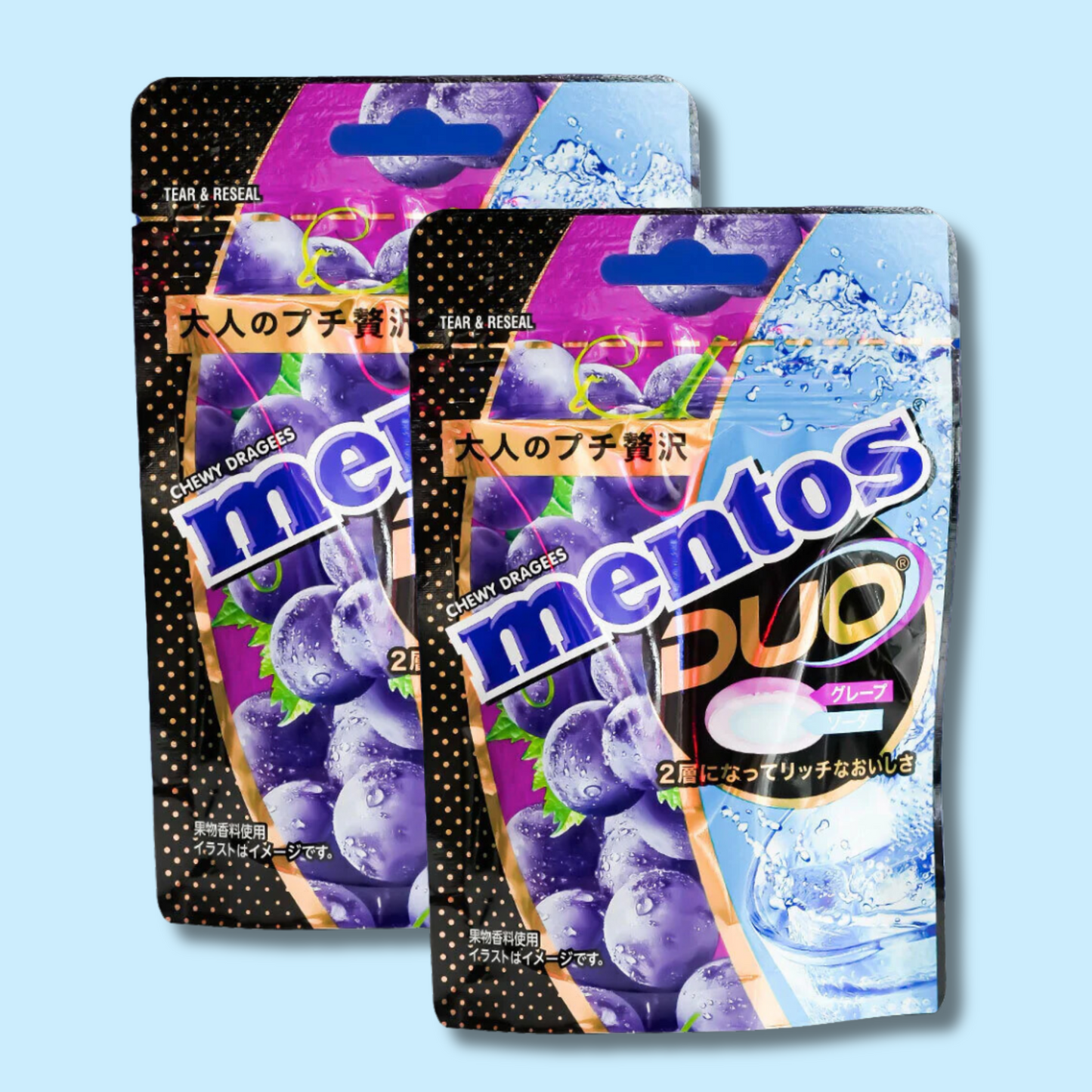 Mentos Duo Candy Grape & Soda 45g (KRACIE) DATOVARE
