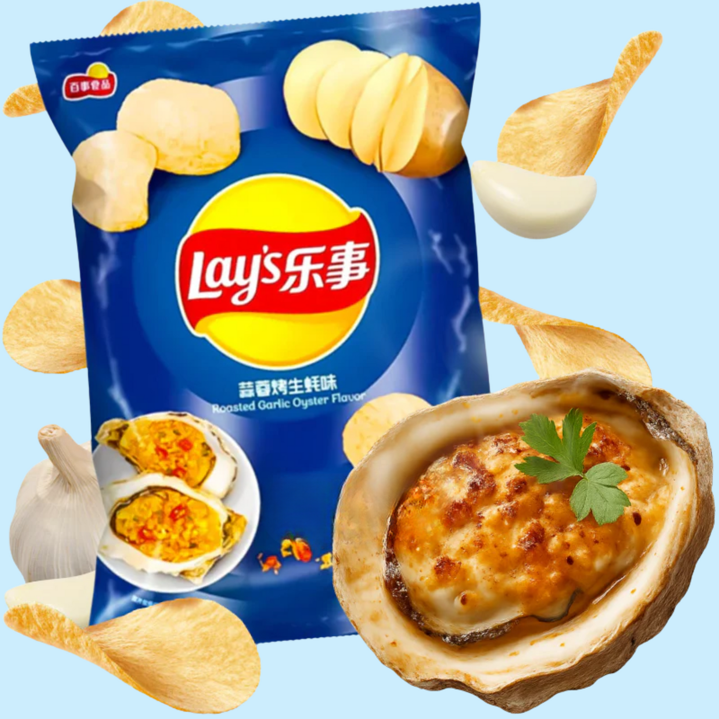 Lay's Potato Chips Roasted Garlic Oyster 70g