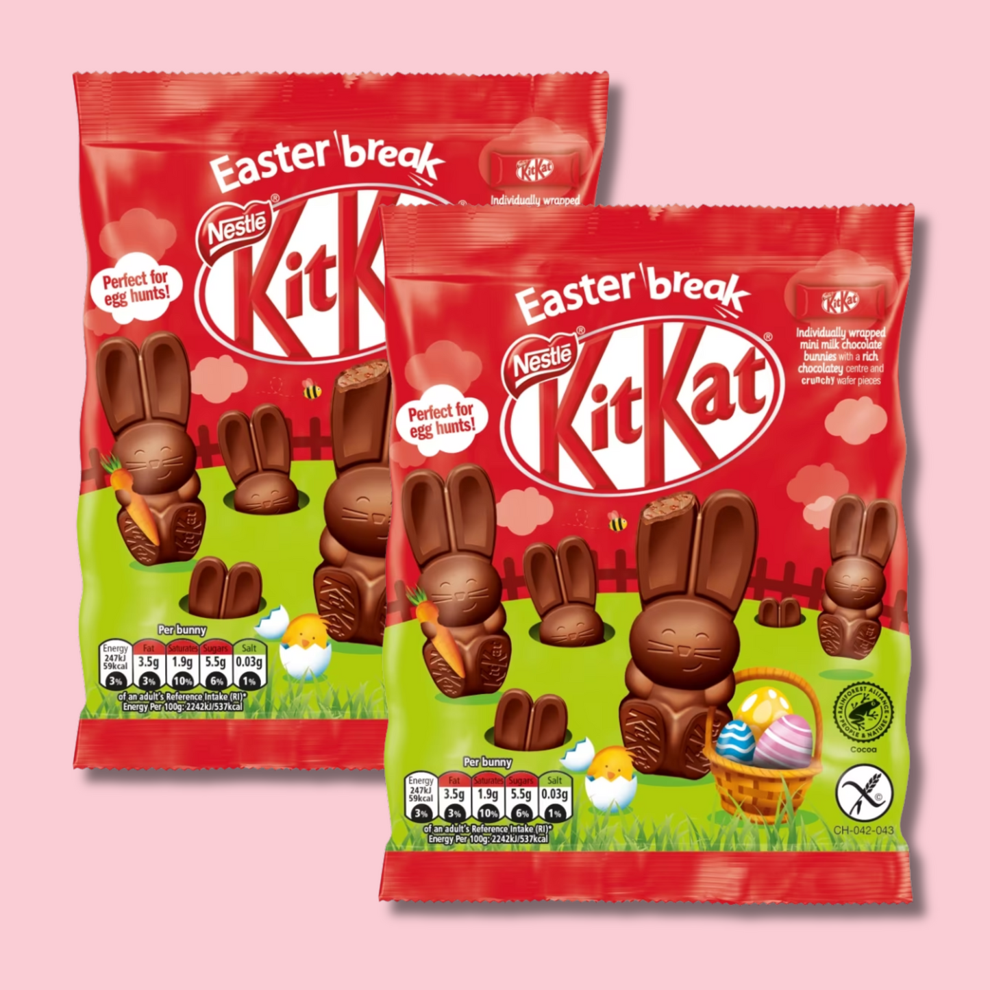 Kit Kat Bunny Milk Chocolate Easter Figure Sharing Bag 55g