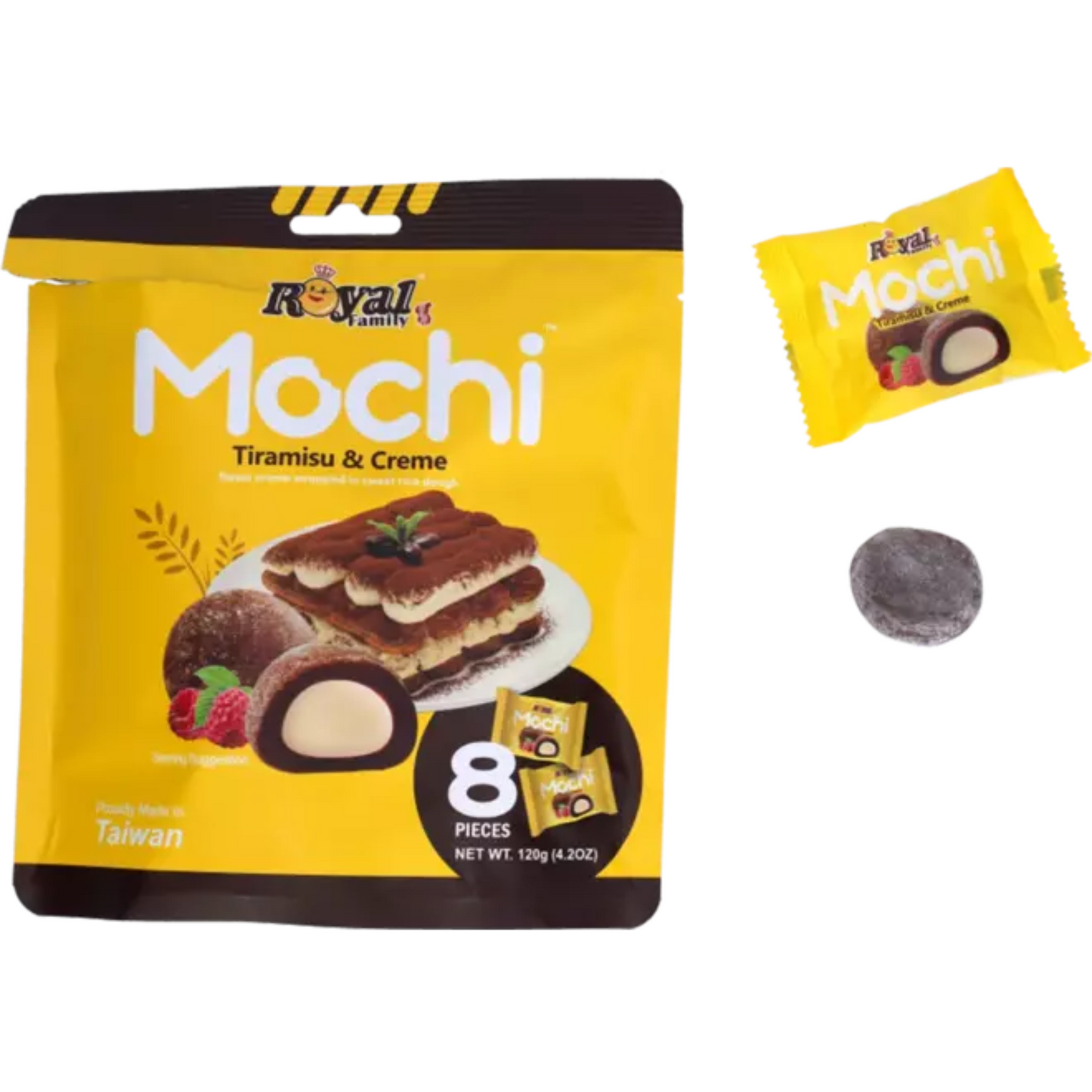 Mochi Strawberry Tiramisu and Creme 120g 8stk (ROYAL FAMILY)