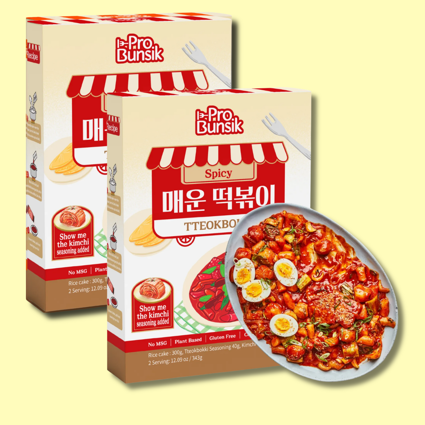Tteokbokki Set Spicy 2-Servings 343g (PRO BUNSIK) DATOVARE