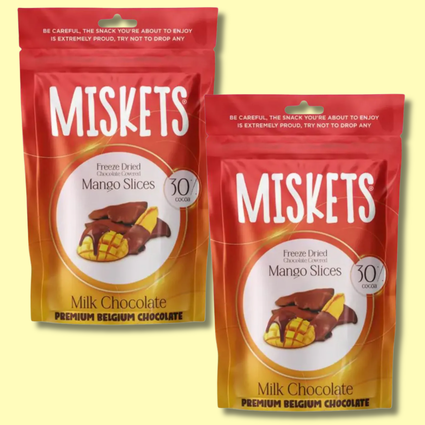 Freeze Dried Mango & Milk Chocolate 80g (Miskets)