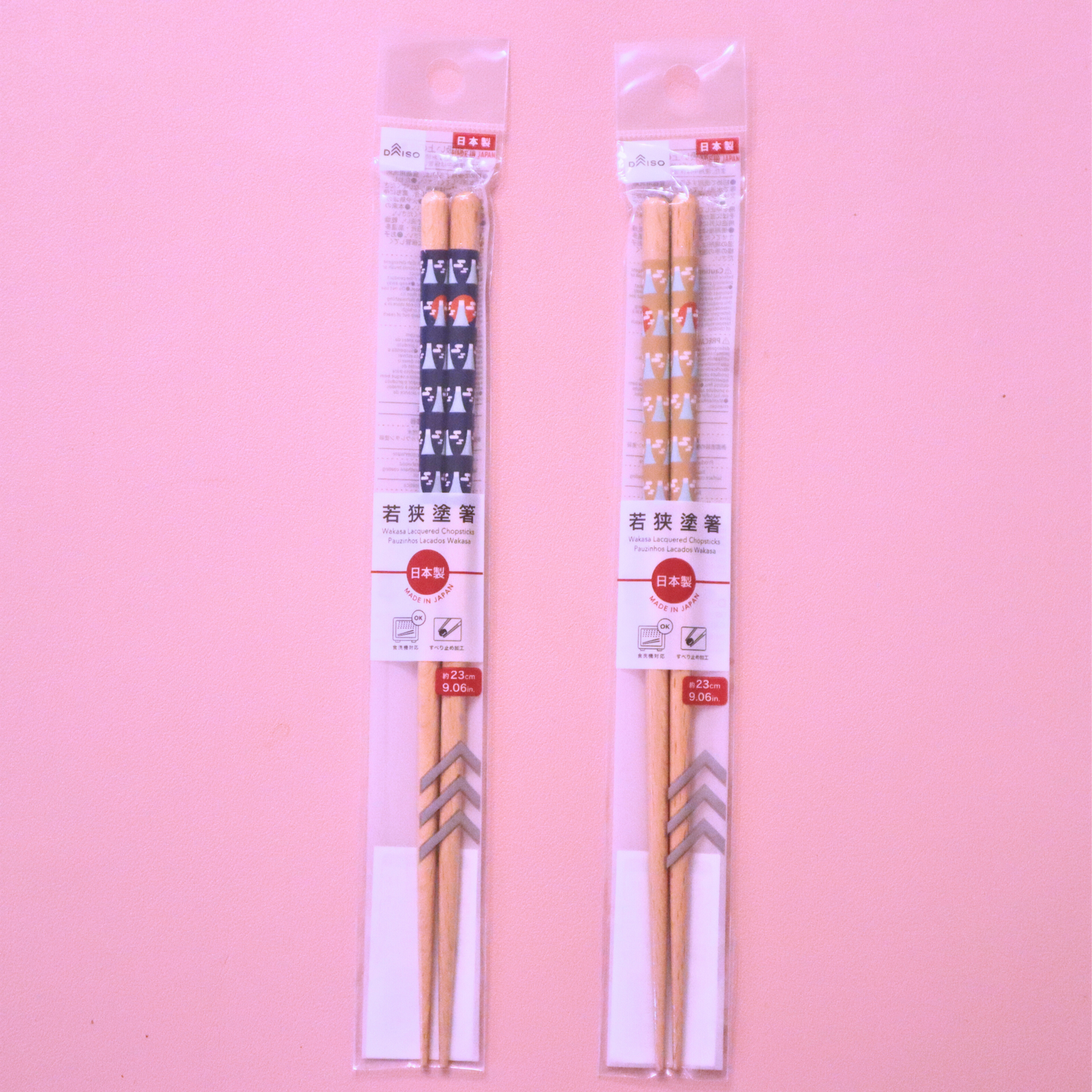Japansk Wakasa Lacquered Chopsticks Dishwashable Mt.Fuji 23cm (Daiso)