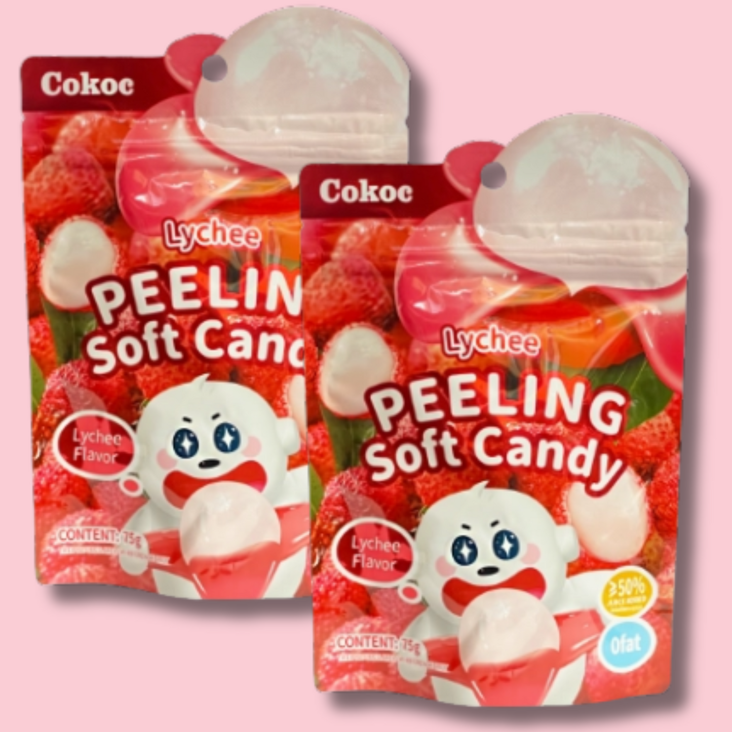 Peelable Soft Candy Lychee 75g (COKOC)
