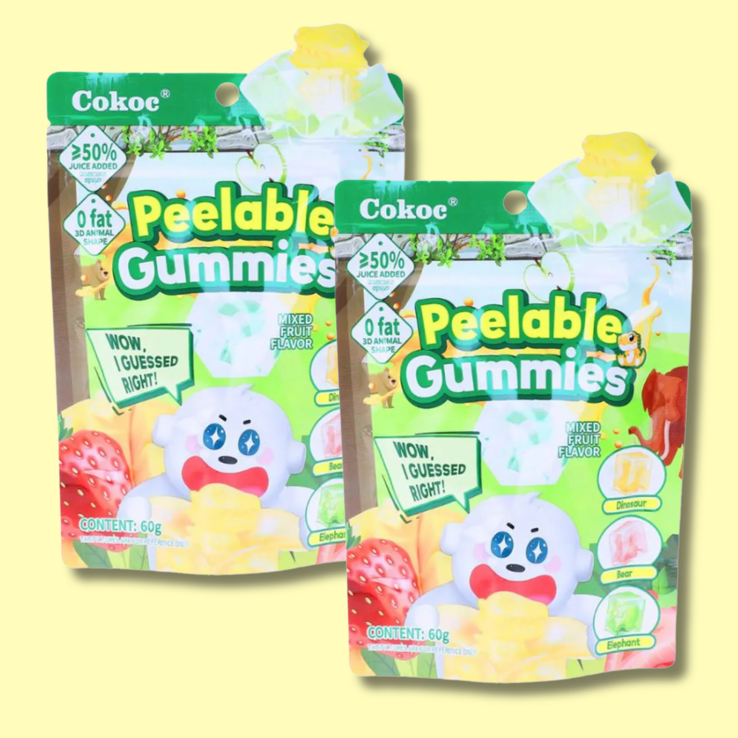 Peelable Soft Candy Mixed Fruit 60g (COKOC)
