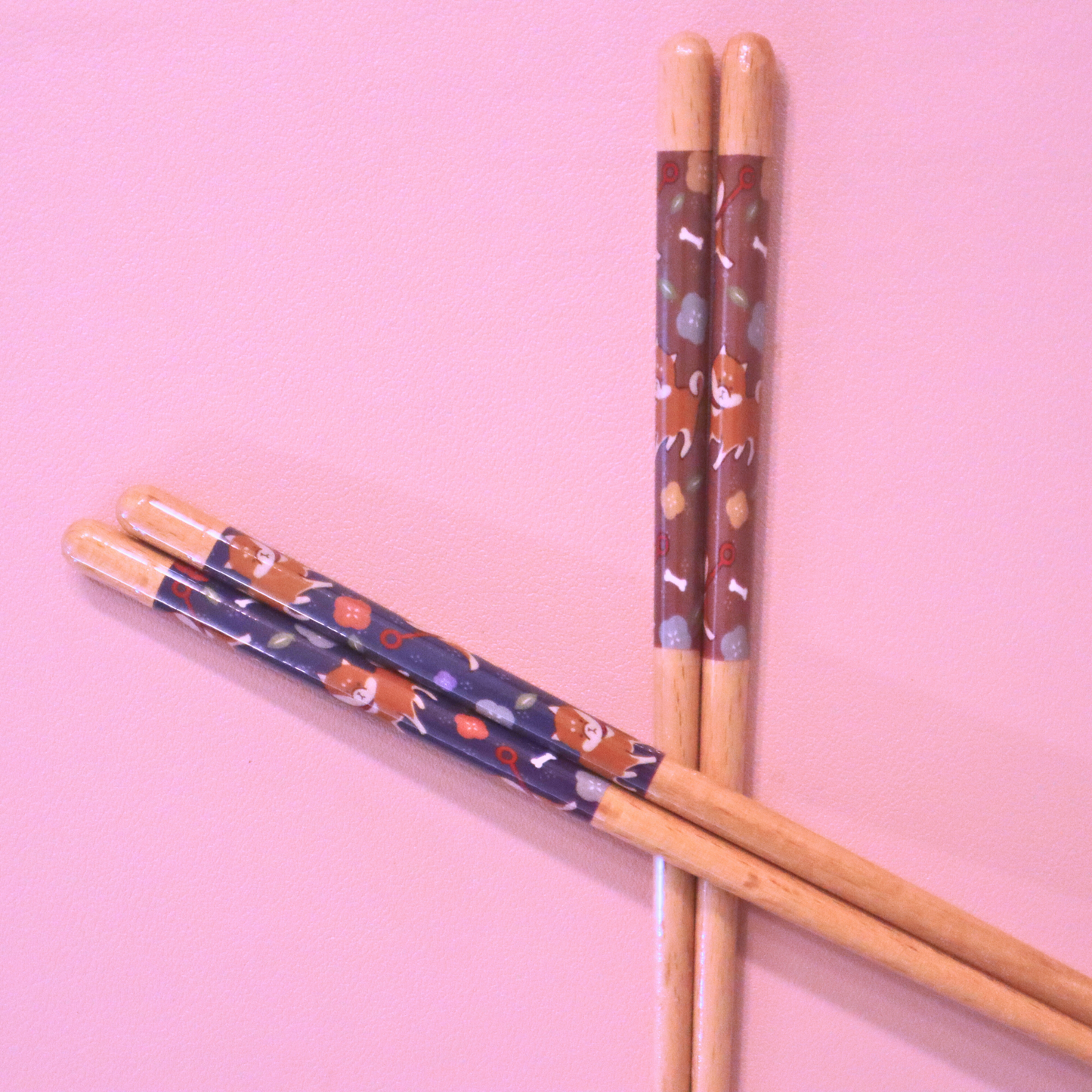 Japansk Wakasa Lacquered Chopsticks Dishwashable Shiba-Inu 21cm (Daiso)